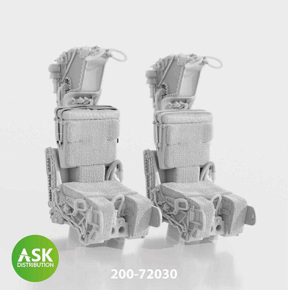 ASK 200-A72030 GRU7A ejection seats without seat belts 2 pcs, rec. for F-14A/B late - 3D print for Great Wall Hobby