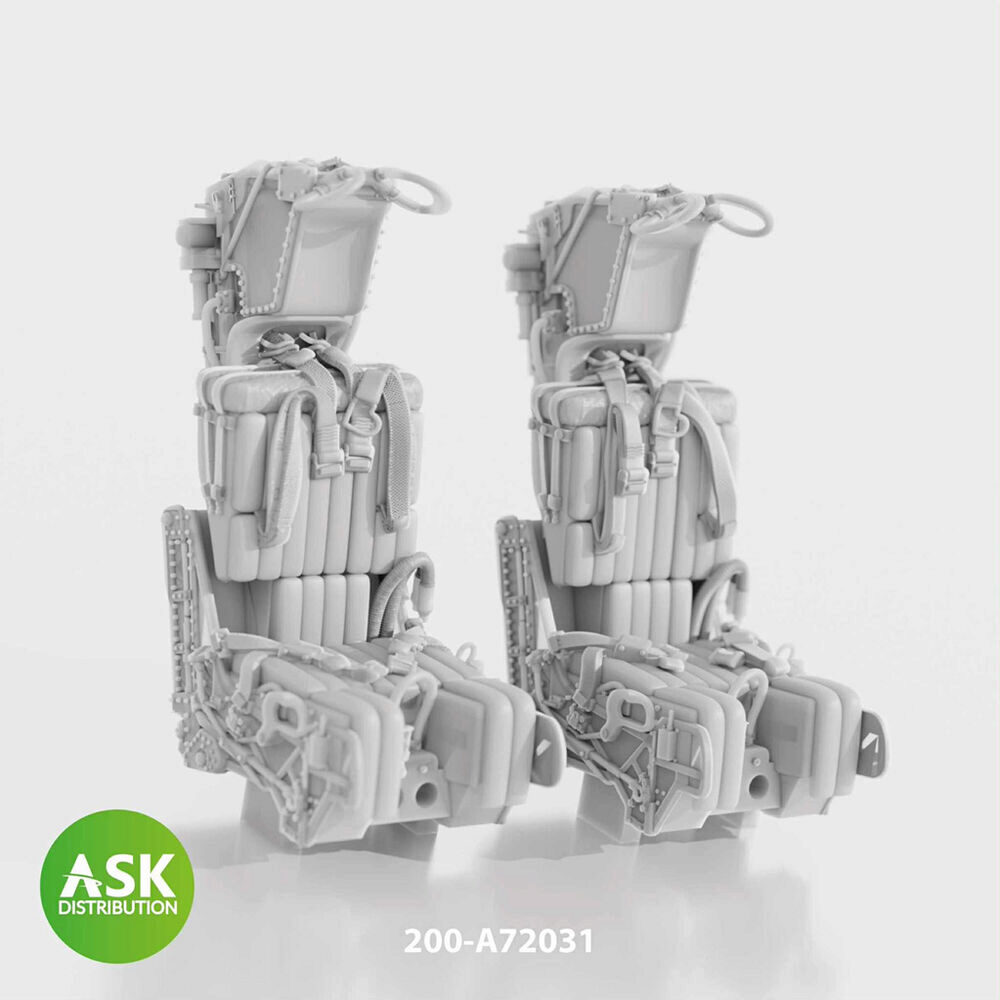 ASK 200-A72031 GRU7A ejection seats with seat belts 2 pcs, rec. for F-14A/B Early - 3D print for Great Wall Hobby