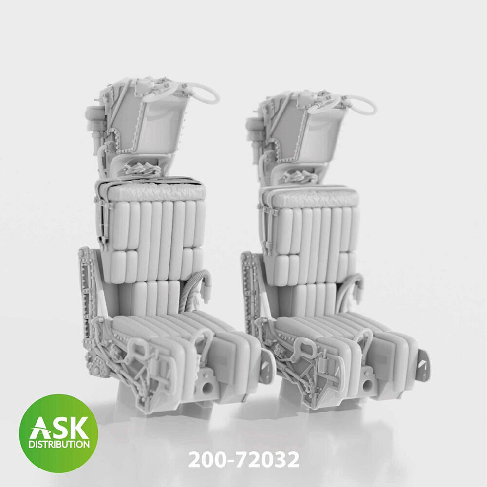 ASK 200-A72032 GRU7A ejection seats excluding seat belts 2 pcs, rec. for F-14A/B Early - 3D print for Great Wall Hobby