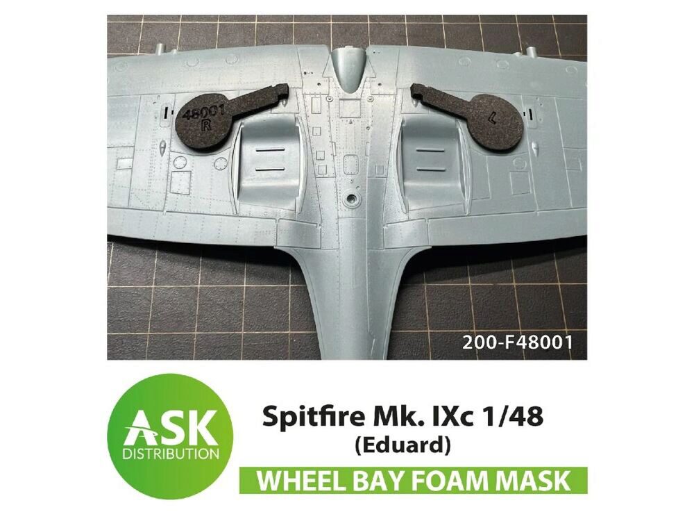 ASK 200-F48002 Bf 109G FOAM flexibel wheel bay mask for Eduard