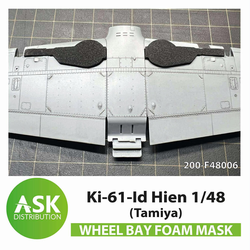 ASK 200-F48006 Ki-61-Id Hien FOAM flexibel wheel bay mask for Tamiya