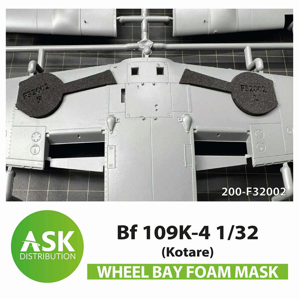 ASK 200-F32002 Bf 109K-4 Wheel bays - FOAM flexibel express fit mask for Kotare