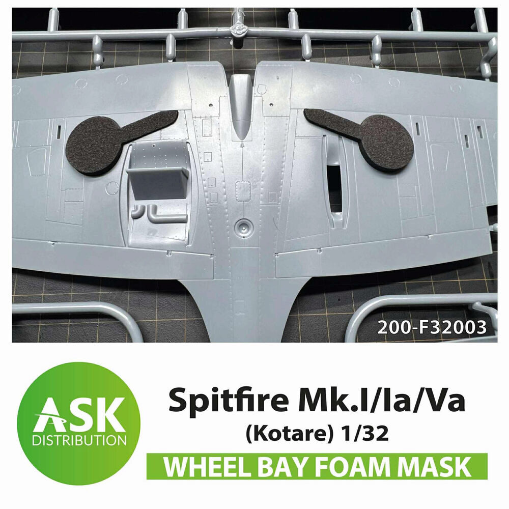 ASK 200-F32003 Spitfire Mk.I/Ia/Va Wheel bays - FOAM flexibel express fit mask for Kotare