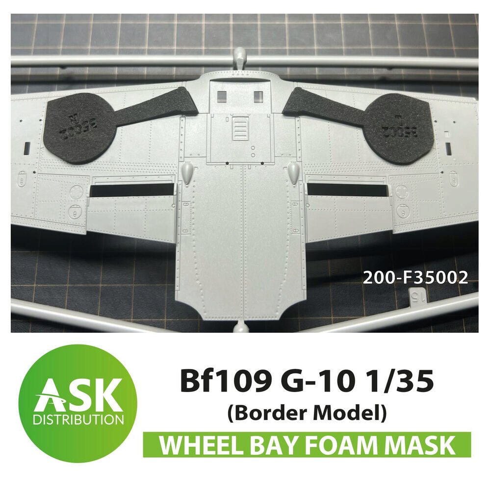ASK 200-F35002 Bf 109G-10 Wheel bays - FOAM flexibel express fit mask for Border Model