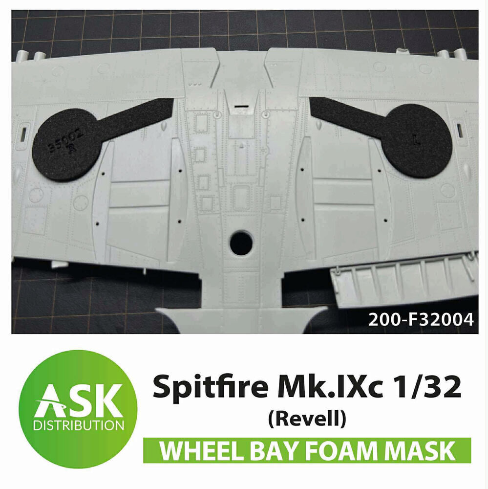 ASK 200-F32004 Spitfire Mk.IXc  Wheel bays - FOAM flexibel express fit mask for Revell