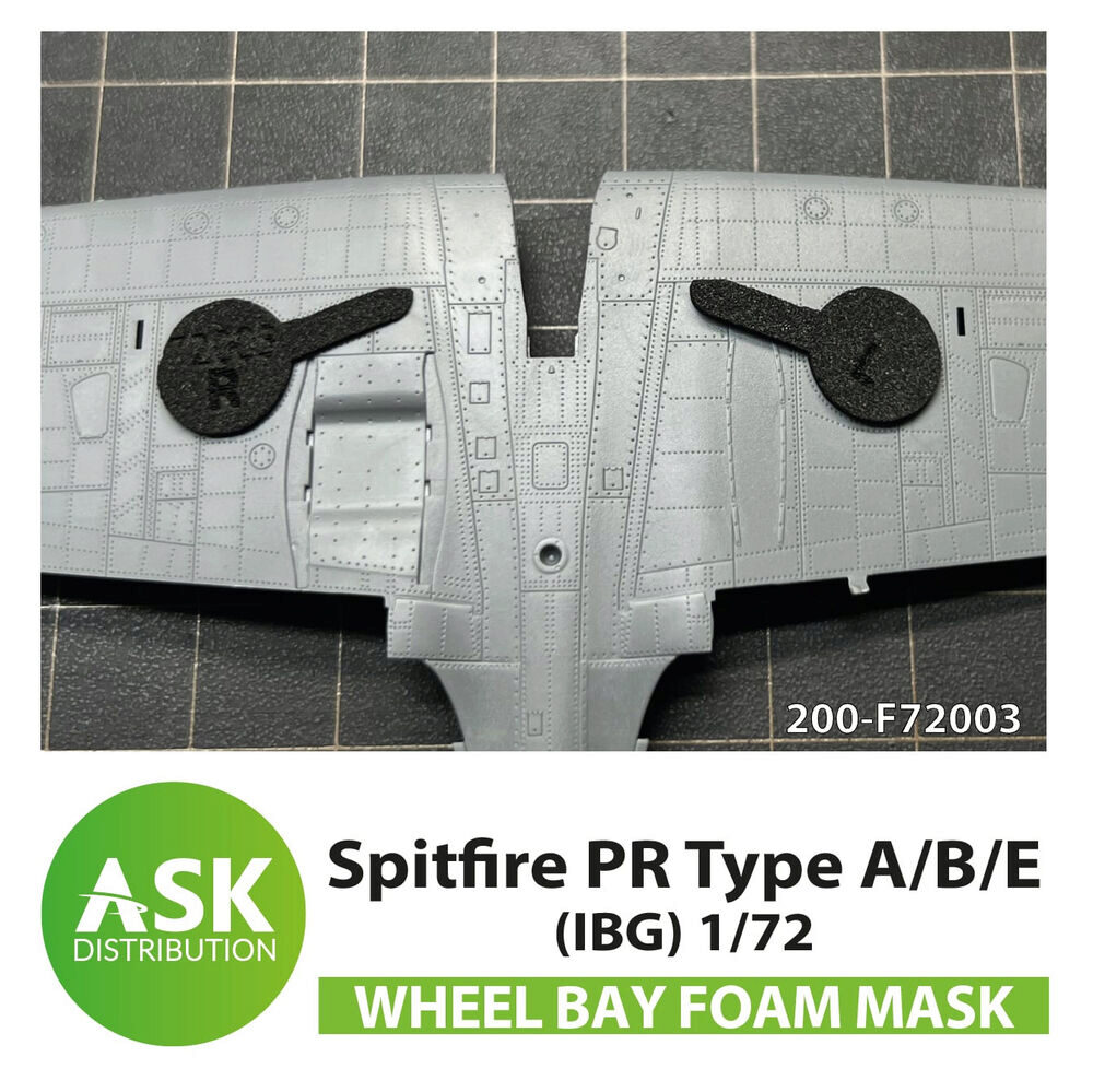 ASK 200-F72003 Spitfire PR Type A/B/E wheel bay FOAM flexibel mask for IBG