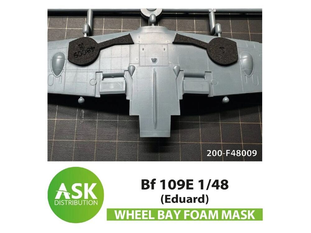 ASK 200-F48009 Bf 109E FOAM flexibel wheel bay mask for Eduard