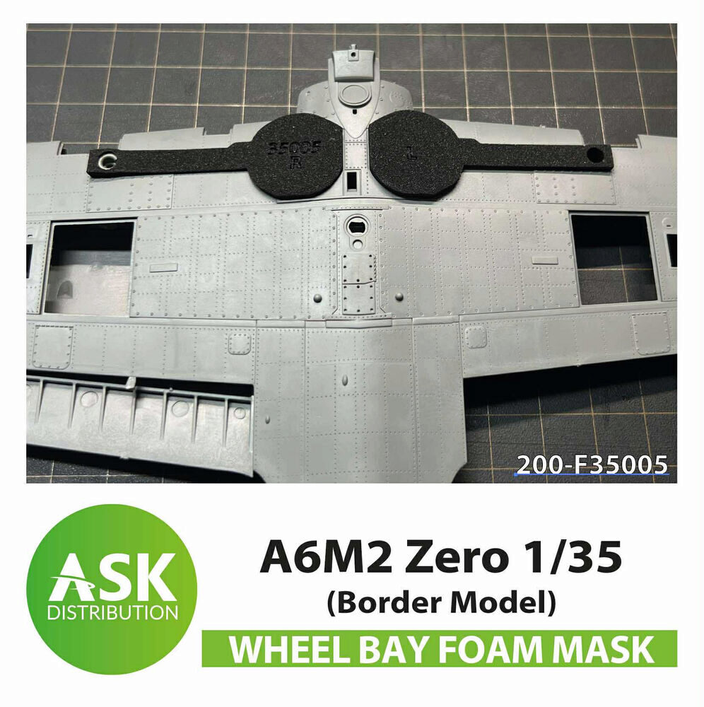 ASK 200-F35005 A6M2 Zero Wheel bays - FOAM flexibel express fit mask for Border Model