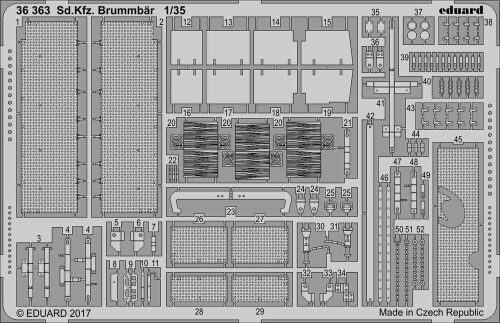 Eduard Accessories 36363 Sd.Kfz.166 Brummbär for Tamiya