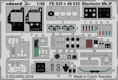 Eduard Accessories FE935 Blenheim Mk.IF for Airfix