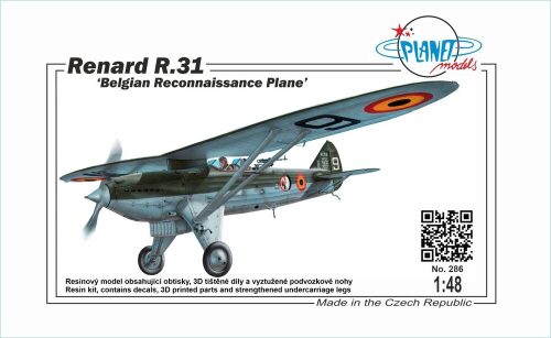 Planet Models 129-PLT286 Renard R.31 Belgian Recconaissance Plane