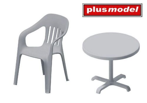 Plus model DP3074 Plastic chairs and table