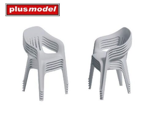 Plus model DP3085 Stacked plastic chairs