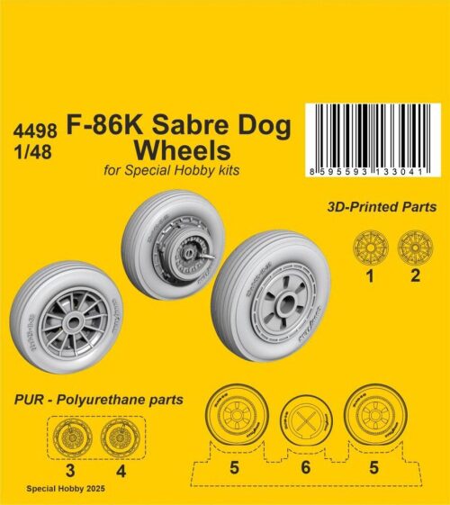 CMK 129-4498 F-86K Sabre Dog Wheels