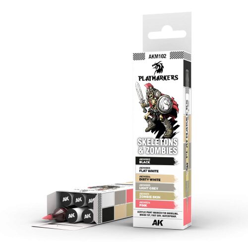 AK Interactive AKM102 PLAYMARKERS SET - SKELETONS & ZOMBIES (6 ref.)