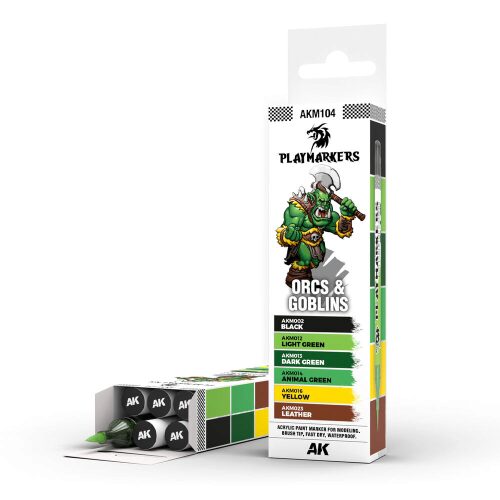 AK Interactive AKM104 PLAYMARKERS SET - ORCS & GOBLINS (6 ref.)