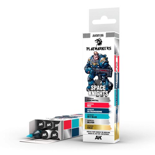 AK Interactive AKM106 PLAYMARKERS SET -  SPACE KNIGHT (6 ref.)