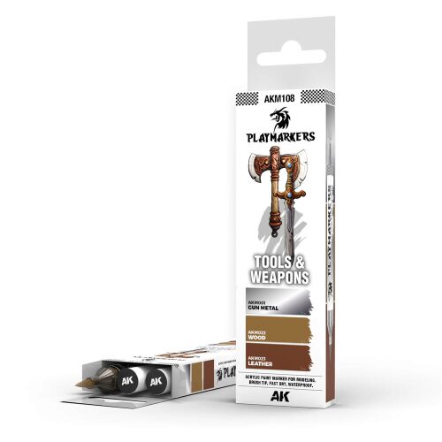 AK Interactive AKM108 PLAYMARKERS SET - TOOLS & WEAPONS (3 ref.)