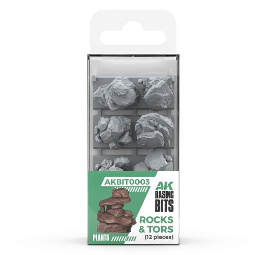 AK Interactive AKBIT0003 ROCKS & TORS - BASING BITS 12 pieces