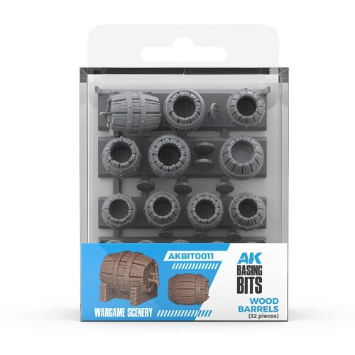 AK Interactive AKBIT0011 WOOD BARRELS - BASING BITS 32 pieces