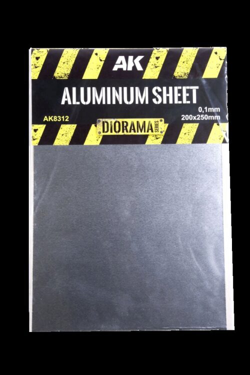 AK Interactive AK8312 ALUMINIUM SHEET 100UM 200x250mm