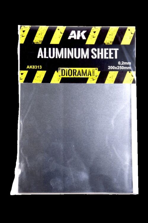 AK Interactive AK8313 ALUMINIUM SHEET 200UM 200x250mm