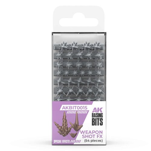 AK Interactive AKBIT0015 WEAPONS SHOT FX - BASING BITS 54 pieces