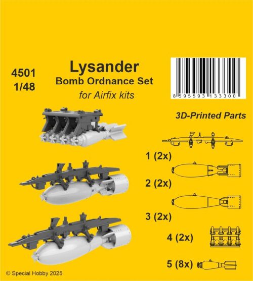 CMK 129-4501 Lysander Bomb Ordnance Set for Airfix
