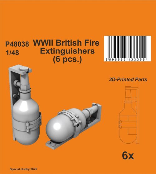 CMK 129-P48038 WWII British Fire Extinguishers (6 pcs.)