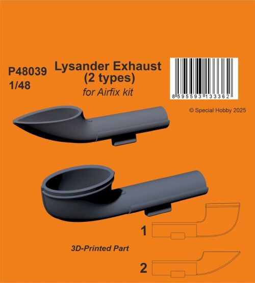 CMK 129-P48039 Lysander Exhaust (2 types) for Airfix