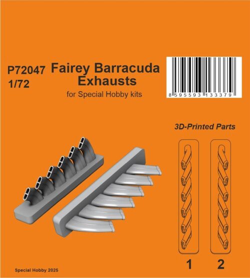 CMK 129-P72047 Fairey Barracuda Exhausts for Special Hobby