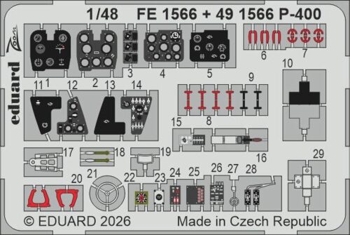 Eduard Accessories FE1566 P-400 for Arma Hobby