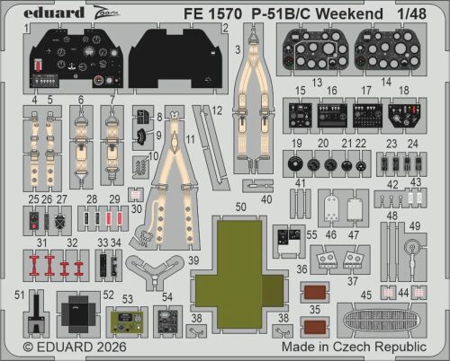 Eduard Accessories FE1570 P-51B/C Weekend for Eduard