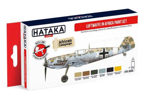 Hataka AS06.2 Airbrush Farbset (6 pcs) Luftwaffe in Africa paint set