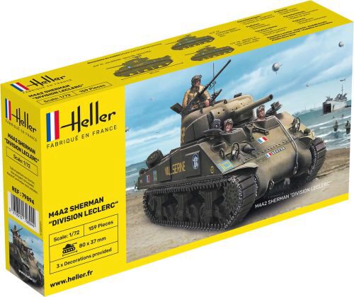 Heller 79894 M4A2 Sherman Division Leclerc (deco.FR