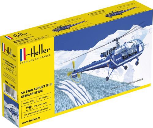 Heller 80286 Aerospatiale SA 316 Alouette III Gendarmerie