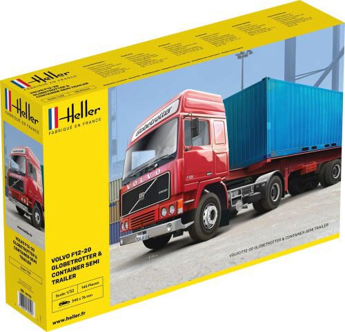 Heller 81702 VOLVO F12-20 Globetrotter & Container semi trailer
