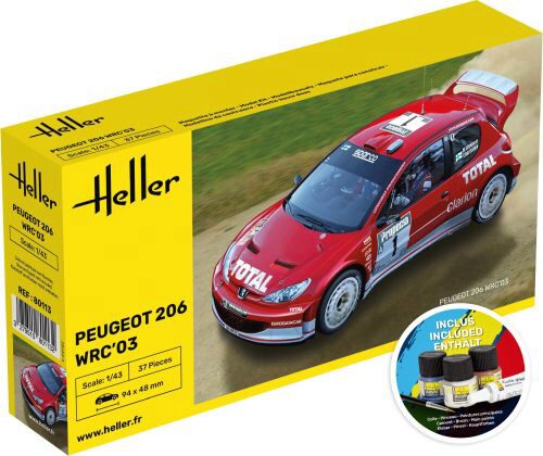 Heller 56113 STARTER KIT Peugeot 206 WRC03