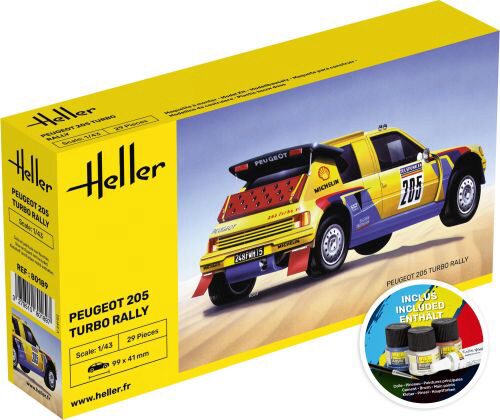 Heller 56189 STARTER KIT Peugeot 205 Turbo Rally