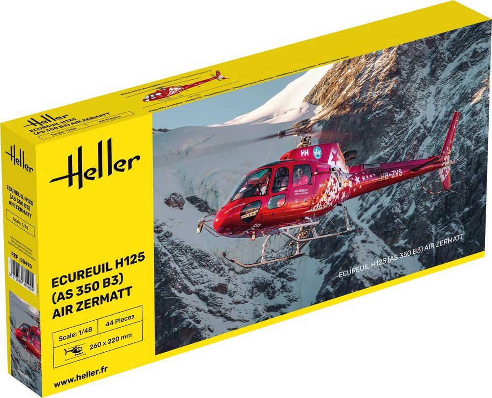 Heller 80490 AS350 B3 Ecureuil Air Zermatt