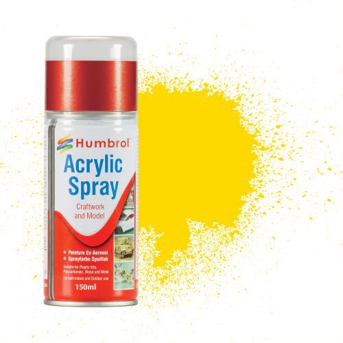 Humbrol AD6069 Acryl-Spray Gelb glänzend 150 ml