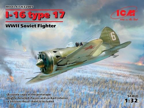 ICM 32005 I-16 type 17, WWII Soviet Fighter
