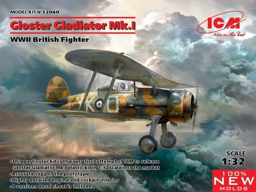 ICM 32040 Gloster Gladiator Mk.I,WWII British Figh