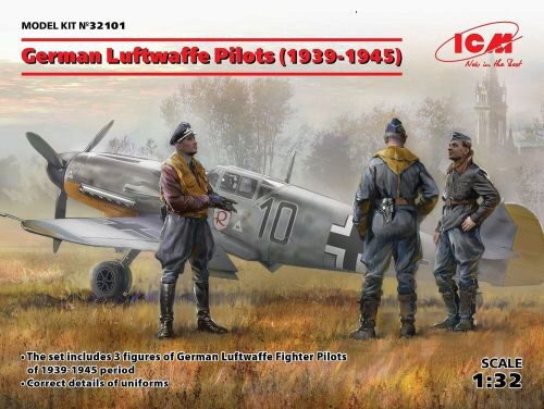 ICM 32101 German Luftwafe Pilots(1939-1945)(3 Figu