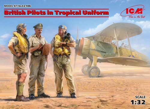 ICM 32106 British Pilots in Tropical Uniform(1939-1943)(3 figures)
