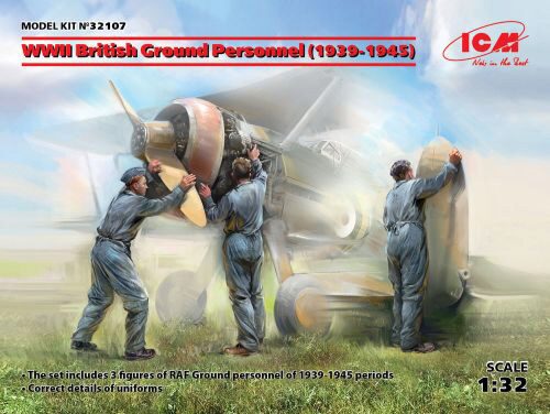 ICM 32107 WWII British Ground Personnel(1939-1945)(3 figures)