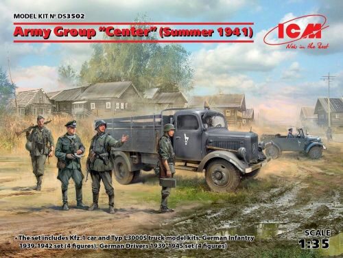 ICM DS3502 Army GroupCenter(Summer 1941)(Kfz1,Typ L3000S,German Infantry(4 figures)Ger.Drivers