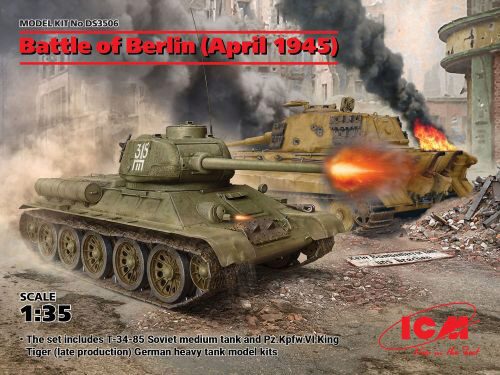 ICM DS3506 Battle of Berlin (April 1945) (T-34-85, King Tiger)