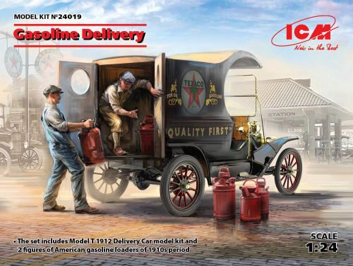ICM 24019 Gasoline Delivery, Model T 1912 Delivery Car w.American Gasoline Loaders,Limited