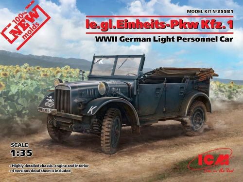 ICM 35581 Ie.gl.PKW Kfz.1, WWII German Light Personnel Car